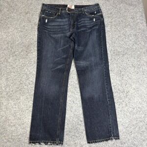 Chor Denim Jeans‎ Men's 38x32 Blue Whiskered Dark Wash Relaxed Zip Pocket
